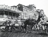 Zameer Hussain, untitled 8 X 10 Inch, Pencil on Paper, Cityscape Painting -AC-ZAH-039